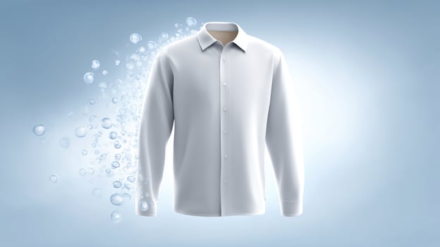 A white shirt with bubbles on it photo