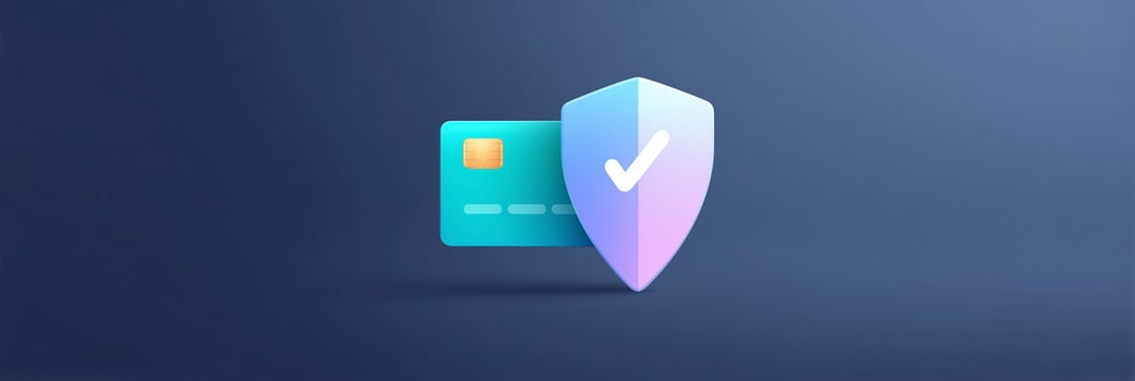 A credit card and a sword icon on a dark background photo