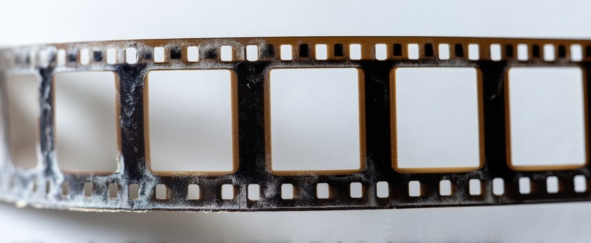 The vintage filmstrip showcasing artistic details and nostalgic texture. photo