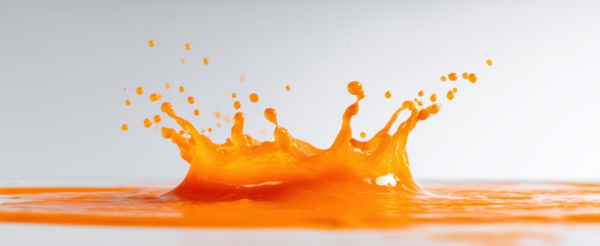 The Dynamic Splash of Orange Liquid Captured in Motion photo