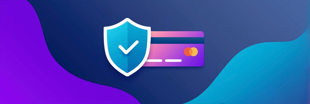The icon for a credit card and a shield photo
