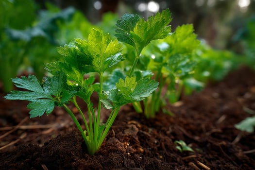 A close up of a plant growing in the ground photo