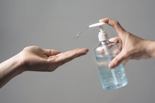 Hand Sanitizer Application, Hygiene, Germ Protection photo