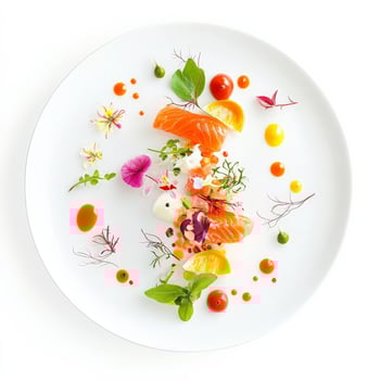 A plate with a variety of food on it photo