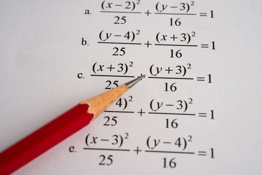 Pencil mathematic formula exercise test paper photo