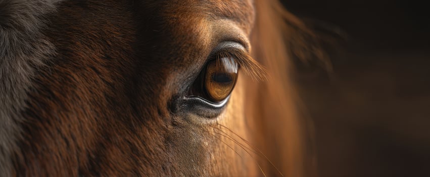 The Majestic Eye of a Horse Capturing Nature's Beauty and Emotion photo