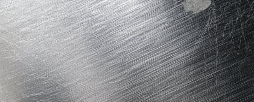 The Gleaming Surface of Brushed Metal Showcasing Textural Depth and Reflection photo