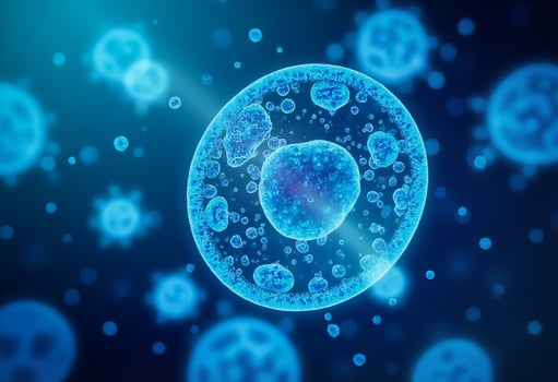 Pink and Blue Medical Cell Design photo