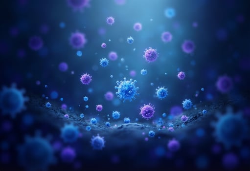 Scientific Germs in Glassy Structure photo