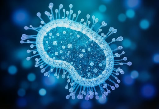 Microscopic Virus in Motion Design photo