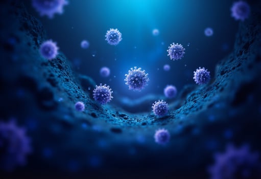 Infection Cells Moving in Space photo