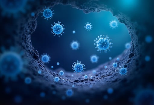 Pathogens with Light Effects photo