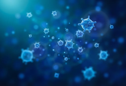 Floating Microbes in 3D Space photo