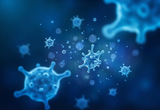 Pathogen Particles with Blur Effect photo