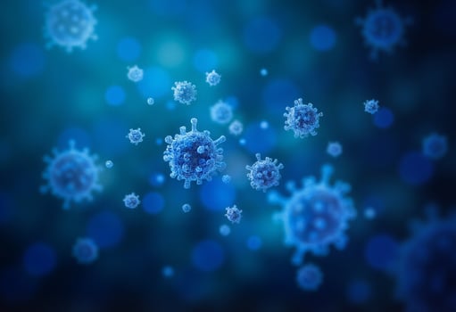 Microscopic Germs Floating in Liquid photo