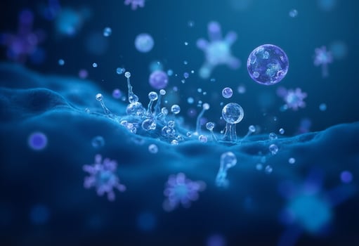 Coronavirus Cells with Light Glow photo