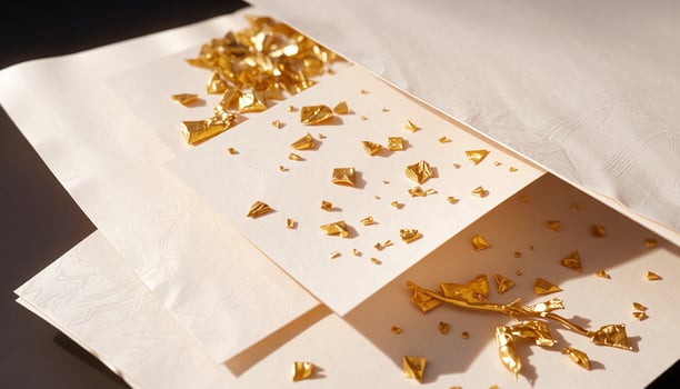 Golden Glow on Soft Paper photo