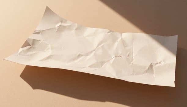 Minimal Crumpled Paper Sheet photo