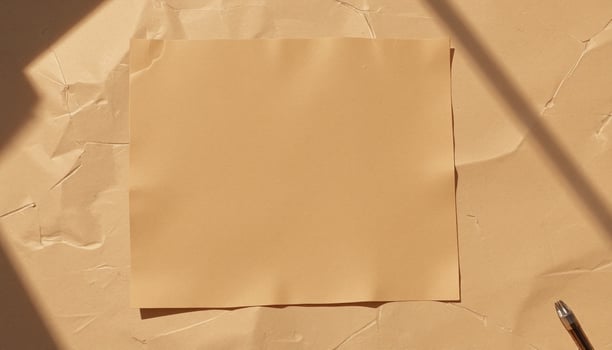 A piece of paper on a brown paper background photo