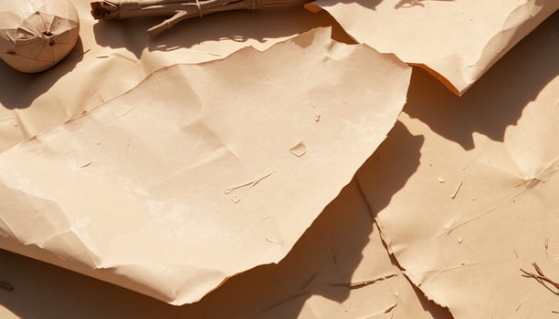 A pile of paper with a broken piece of paper photo