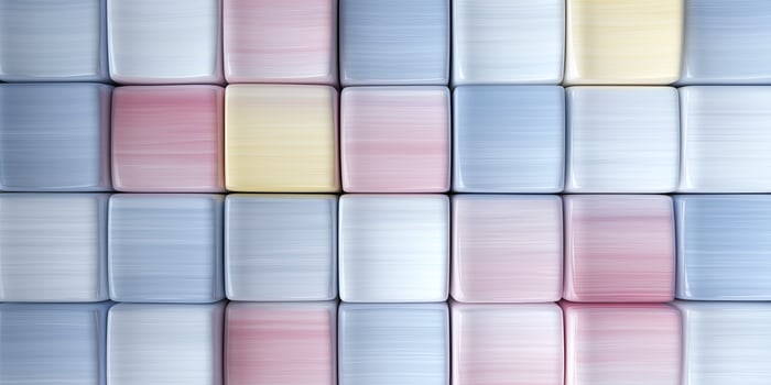 Colorful abstract squares arranged in a grid pattern showcasing soft gradients and smooth textures with a modern artistic flair for creative backgrounds photo