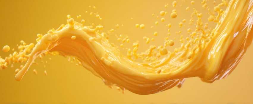 The Dynamic Splash of Yellow Liquid Celebrating Energy and Vividness photo
