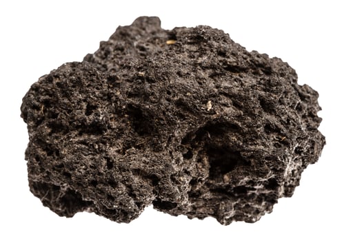 unpolished pumice mineral isolated on white photo