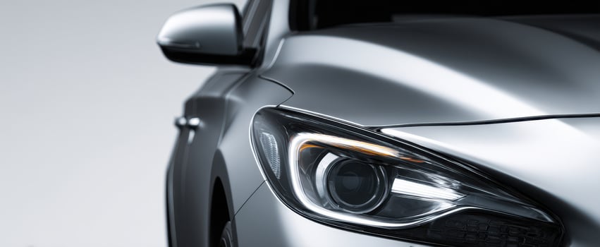 The sleek silver car showcasing modern design and innovative automotive technology. photo