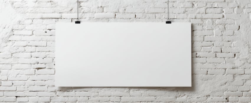 The blank canvas ready for creative display in a modern interior space. photo