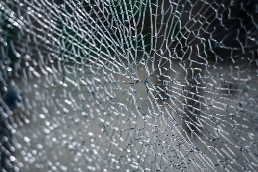 abstract background of broken glass into a large number of fragments and pieces. photo