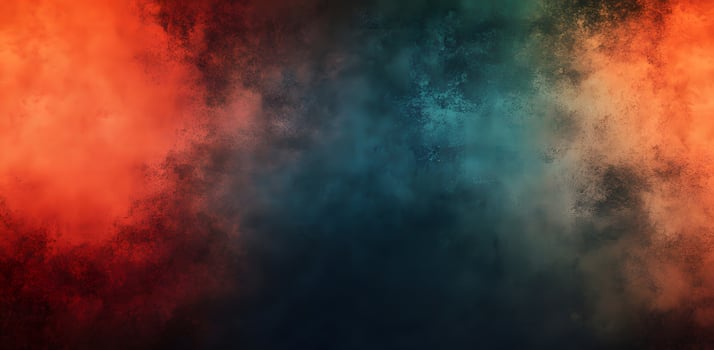 A blend of fiery orange hues and deep teal shades creates a captivating background photo
