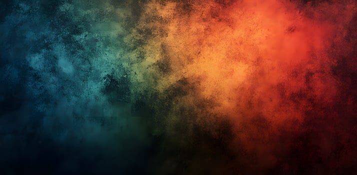 A captivating grunge background showcases a striking gradient from blue to orange and red hues photo