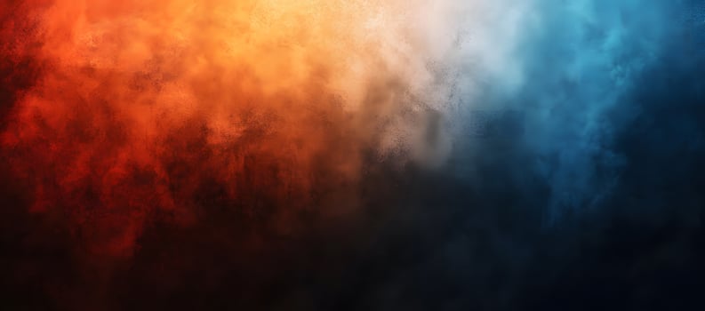 Abstract background shows a vivid contrast between fiery orange and cool blue textures photo
