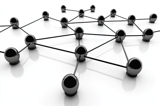 Network of interconnected spheres photo