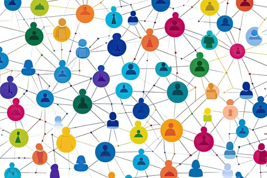 A vibrant network of interconnected individuals photo