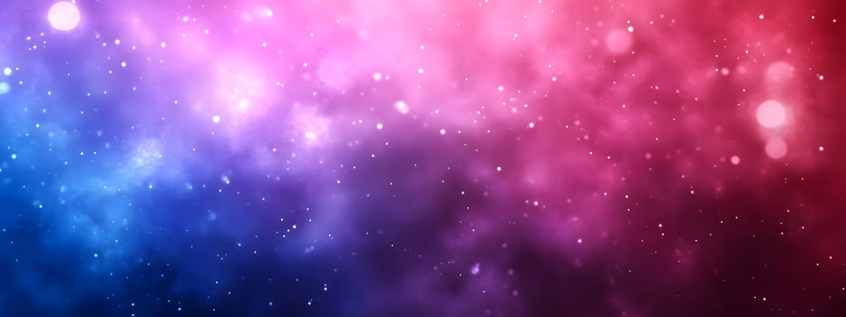 Bright nebula shining with vivid pink and blue light creates an ethereal backdrop photo