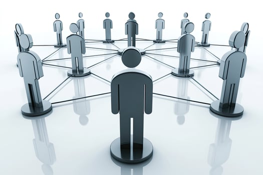 Networked team, connected individuals photo