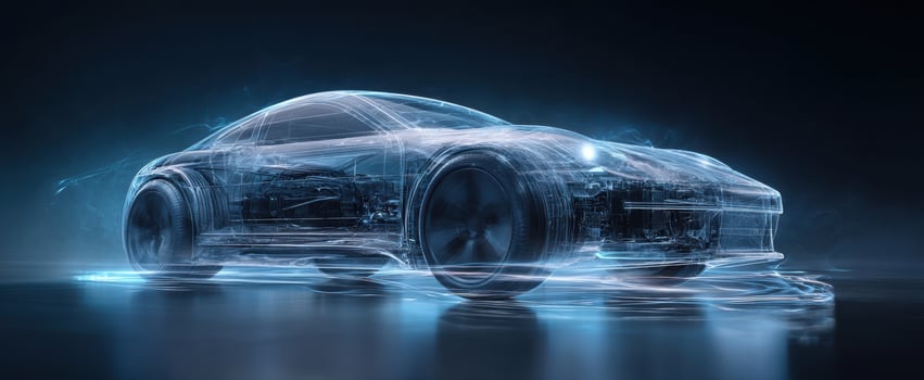 The innovative transparent car showcasing futuristic automotive design and technology. photo