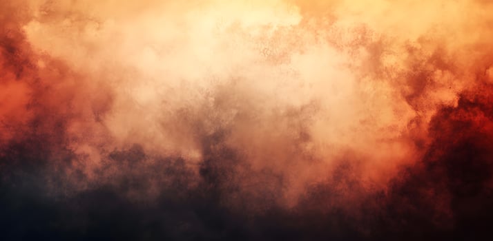 Ethereal smoke cascades revealing an otherworldly atmosphere with colors shifting between orange and dark shades photo