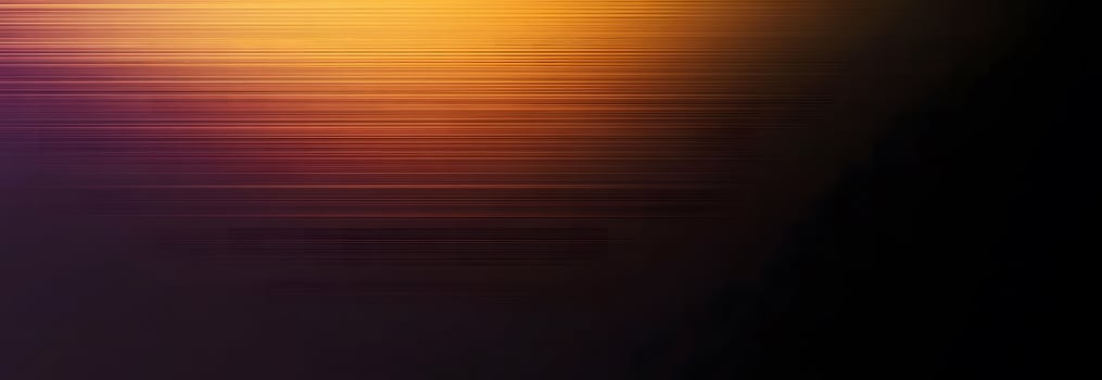 Golden amber light fades to purple, forming horizontal lines before meeting a dark space photo