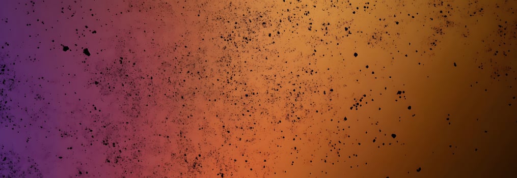 Gradual color shifts from purple to orange with dark speckles create a cosmic background photo
