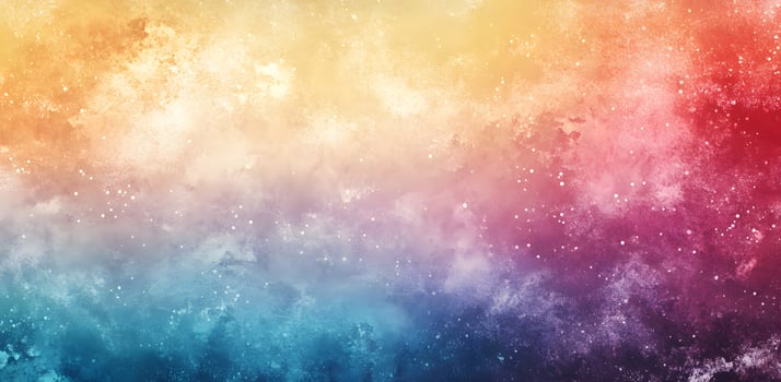 Splashes of watercolor blend vibrantly, creating an abstract background of red, yellow, blue and purple photo