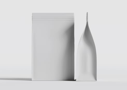 Two blank white packaging photo