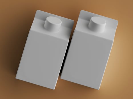 Blank gray beverage cartons photo