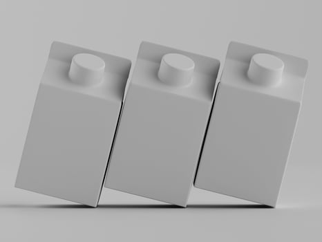 Empty beverage cartons mockup photo
