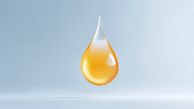 A drop of oil on a white background photo