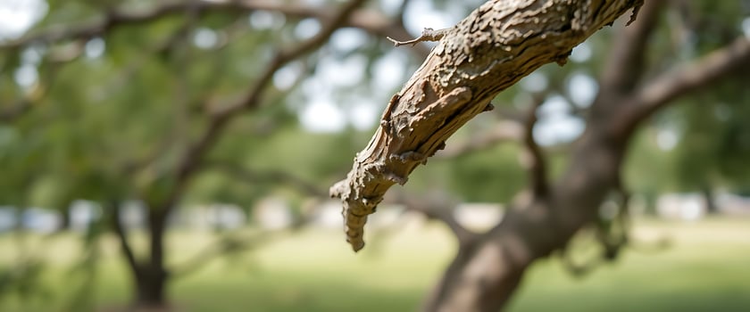 A close up of a tree branch with a green background photo