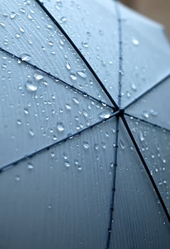 close up of a umbrella with water droplets on it photo