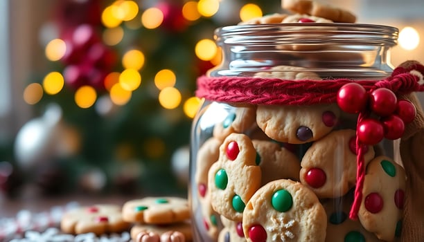 Christmas cookies in a jar photo