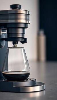 coffee maker sitting on top of a table photo